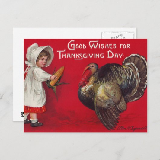 Goede wensen voor de dag van de Thanksgiving Feestdagenkaart (Voorkant / Achterkant)