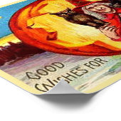 Goede wensen voor Halloween, Owl, heks, Cat, Bat Poster (Hoek)