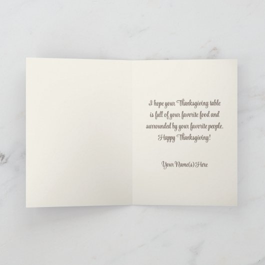 Goede wensen voor Thanksgiving Day Custom  Feestdagen Kaart (Binnen)
