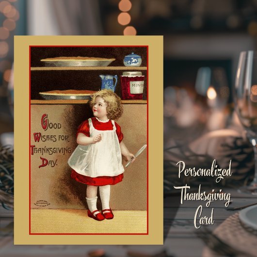 Goede wensen voor Thanksgiving Day Custom Feestdagen Kaart