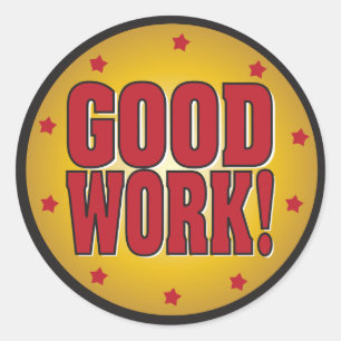 GOEDE WERK erkenning en waardering Ronde Sticker