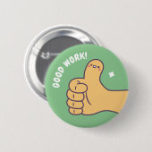 Goede werkduim omhoog ronde button 5,7 cm (Voorkant /achterkant)