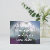 Goede werken van de vrijwilliger van het ziekenhui briefkaart (Staand voorkant)