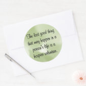 Goede werken van de vrijwilliger van het ziekenhui ronde sticker (Envelop)