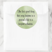 Goede werken van de vrijwilliger van het ziekenhui ronde sticker (Tas)