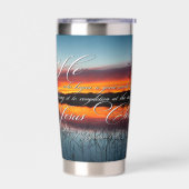 Goede werkvijver zonsondergang geïsoleerde drinkbeker (Links)