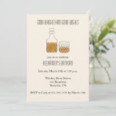 Goede whisky Goede wensen Uitnodiging voor verjaar (Staand voorkant)