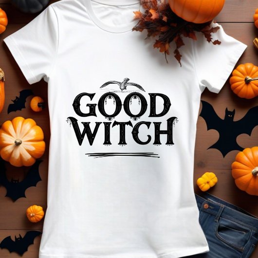 Goede Witch & Bat Design | Halloween magie T-shirt