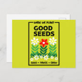 Goede zaden planten briefkaart (Voorkant / Achterkant)