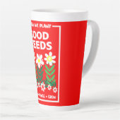Goede zaden planten latte mok (Rechterhoek)