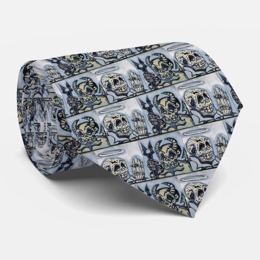 goede zombie vs kwaadaardige zombie - stropdas (Opgerold)