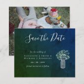 GOEDEKOPE Foto Bewaar Data Rustieke Gypsophila Met (Voorkant / Achterkant)