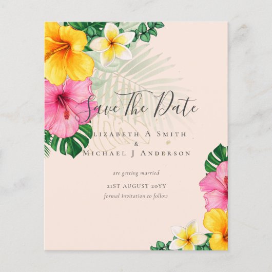 GOEDEKOPE Foto Bewaar Data TROPISCHE BLOEMEN Stran Flyer (Voorkant)