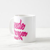 Goedem Schoonheid: "Goedemorgen mooi" Koffiemok (Voorkant links)