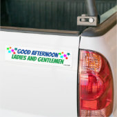 Goedemiddag, dames/heren, bus bumpersticker (Op Truck)