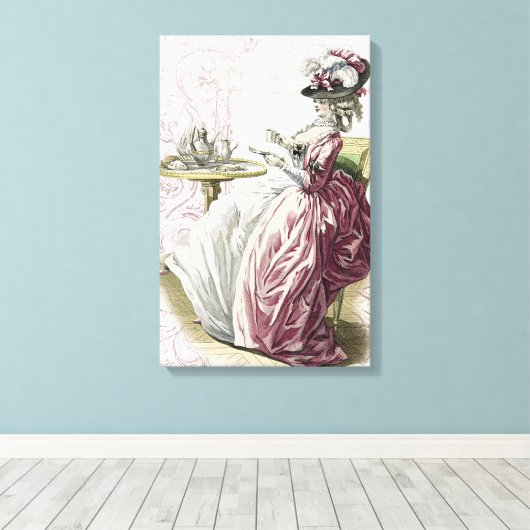 Goedemiddag, Tea! Canvas Afdruk (Insitu (Houten vloer))