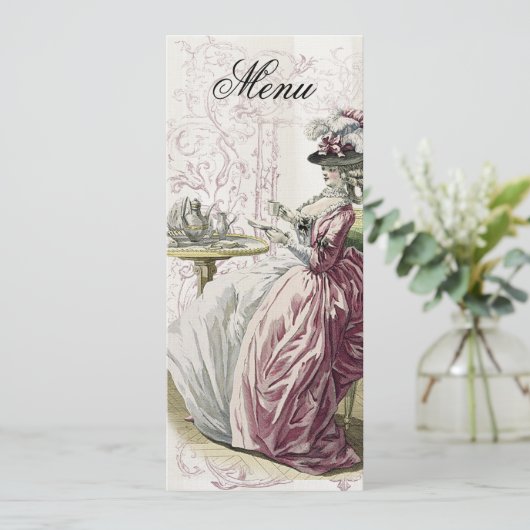 Goedemiddag, Tea! Menu, op Linen Menu (Staand voorkant)