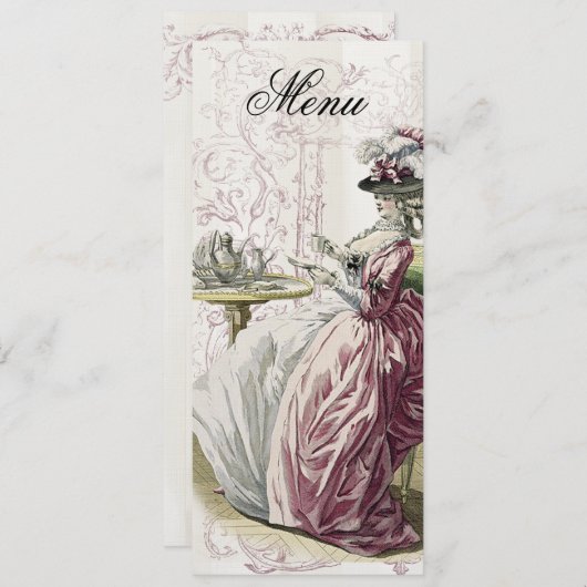 Goedemiddag, Tea! Menu, op Linen Menu (Voorkant / Achterkant)