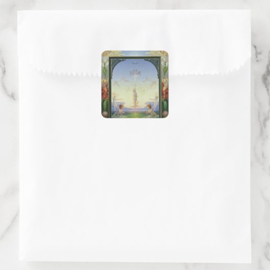 Goedemorgen, 1808 vierkante sticker (Tas)