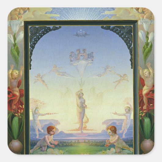 Goedemorgen, 1808 vierkante sticker (Voorkant)