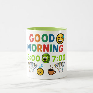 Goedemorgen 67 Six Seven Alarm Grappig Morgen Cade Tweekleurige Koffiemok
