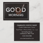Goedemorgen aangepaste Coffee Shop visitekaartjes (Voorkant / Achterkant)