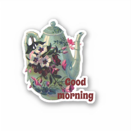 Goedemorgen afgesneden sticker (Voorkant)