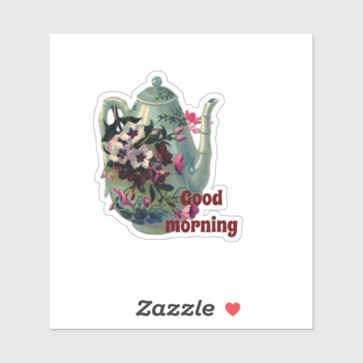 Goedemorgen afgesneden sticker (Vel)