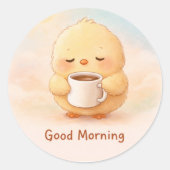 Goedemorgen Alma Kuiken Cute Coffee Sticker (Voorkant)
