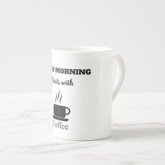 Goedemorgen begint met de Chinese Mok van koffiebo (Voorkant rechts)