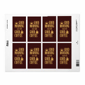 Goedemorgen begint met goede koffie etiket (Full Sheet)
