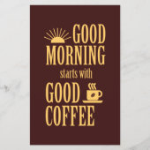 Goedemorgen begint met goede koffie flyer (Voorkant)
