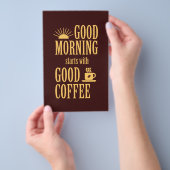 Goedemorgen begint met goede koffie flyer (Hand)
