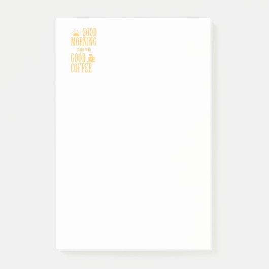Goedemorgen begint met goede koffie post-it® notes (Voorkant)