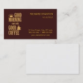 Goedemorgen begint met goede koffie visitekaartje (Voorkant / Achterkant)