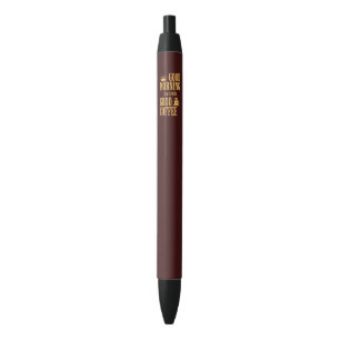 Goedemorgen begint met goede koffie zwarte inkt pen