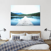 Goedemorgen bij de havendok canvas afdruk (Insitu (Slaapkamer))