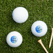 Goedemorgen blauw gestreept golfballen (Insitu Gras)