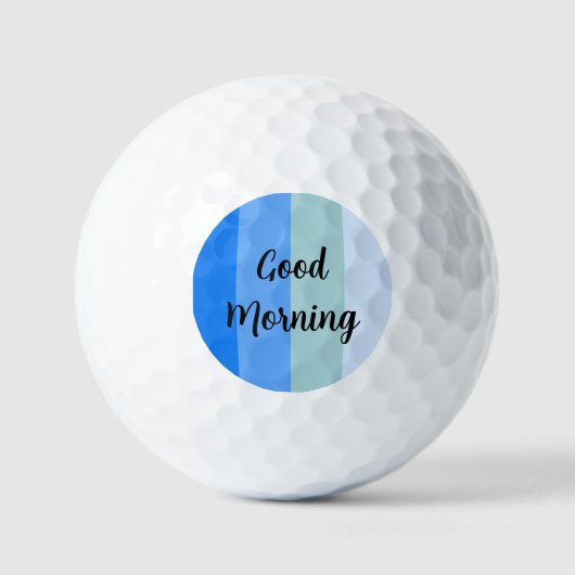 Goedemorgen blauw gestreept golfballen (Voorkant)