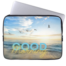 Goedemorgen Blauwe Lucht Laptop Sleeve