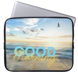 Goedemorgen Blauwe Lucht Laptop Sleeve