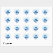 Goedemorgen Blauwe Stippen Hart Sticker (Vel)