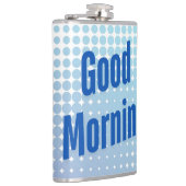 Goedemorgen Blauwe Stippen Heupfles (Rechts)