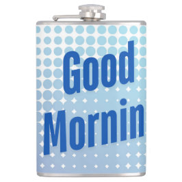 Goedemorgen Blauwe Stippen Heupfles