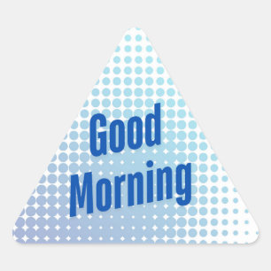 Goedemorgen Blauwe Stippen Sticker