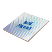 Goedemorgen Blauwe Stippen Tegeltje (Zijkant)