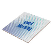 Goedemorgen Blauwe Stippen Tegeltje (Zijkant)