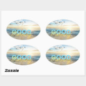 Goedemorgen Blue Sky Ovale Sticker (Vel)