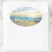Goedemorgen Blue Sky Ovale Sticker (Tas)