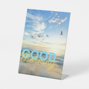 Goedemorgen Blue Sky Reclamebord Met Voetstuk